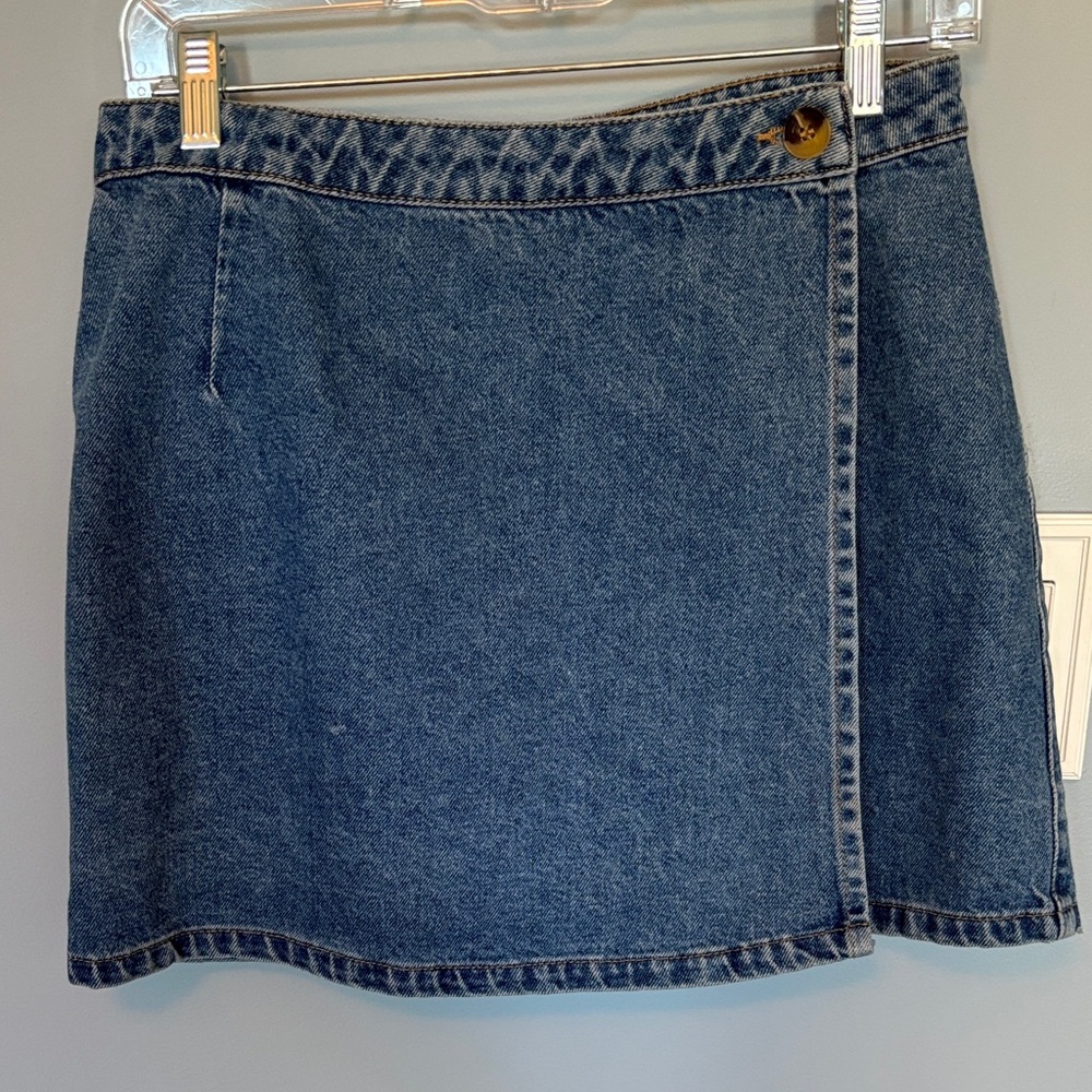 Miss Selfridge Blue Denim Mini Skirt